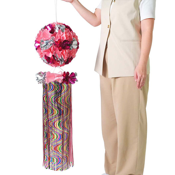 ウェーブくす玉吹き流し