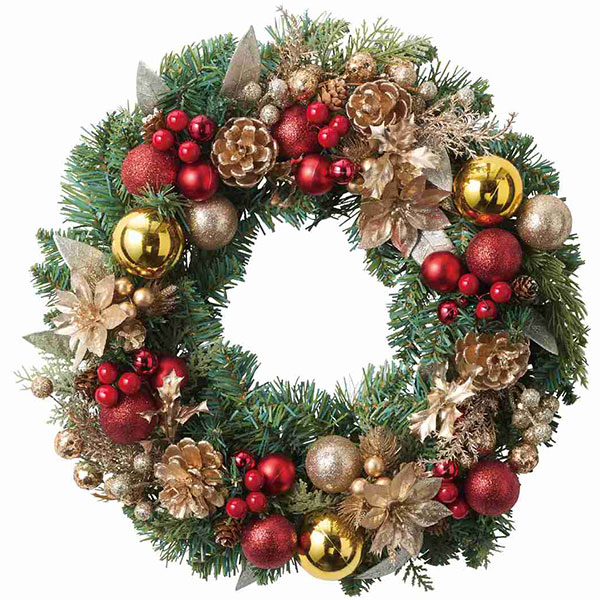クリスマスリース【レッドゴールド】