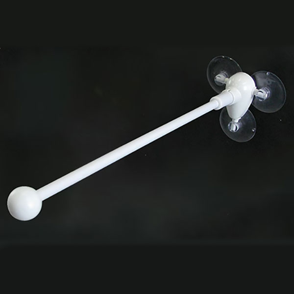 割パイプ 43cm・2ヶ吸盤式【白】