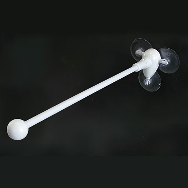 割パイプ 43cm・3ヶ吸盤式【白】